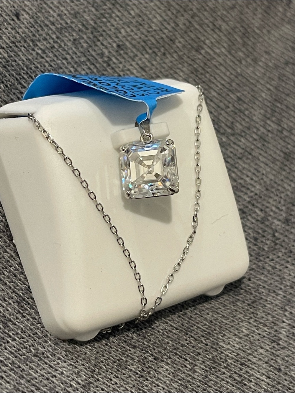 Moissanite Pendant Necklace in Silver